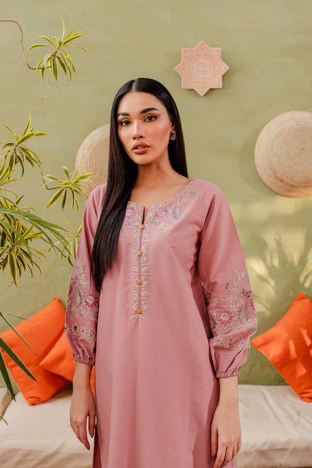Nelly 2Pc - Embroidered Khaddar Dress - BATIK