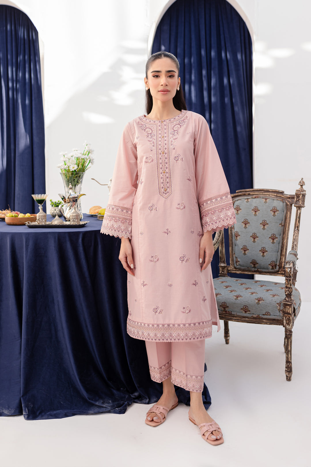 Asher 2Pc - Embroidered Lawn Dress - BATIK