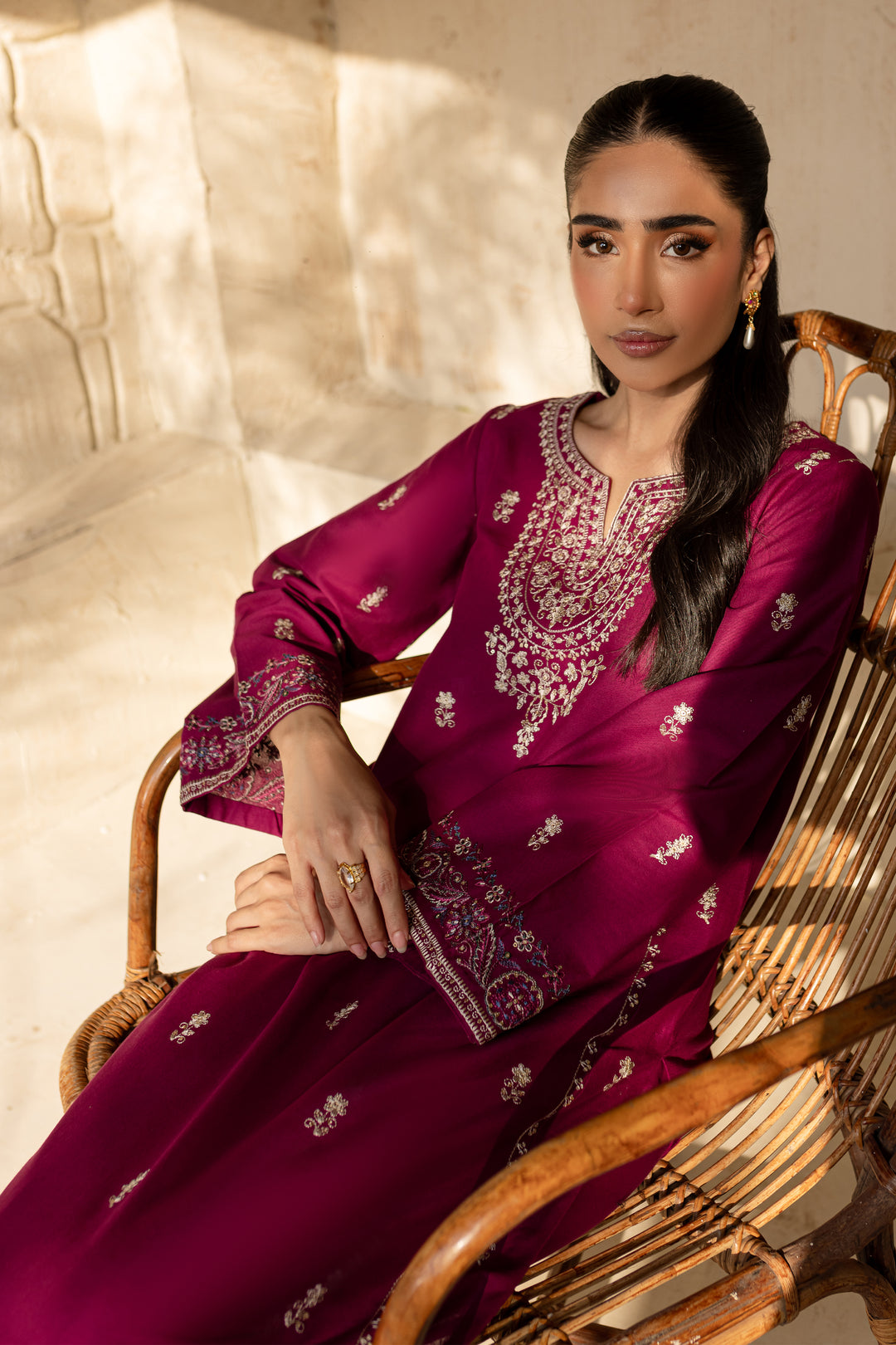 Nerisa 2Pc - Embroidered Khaddar Dress - BATIK