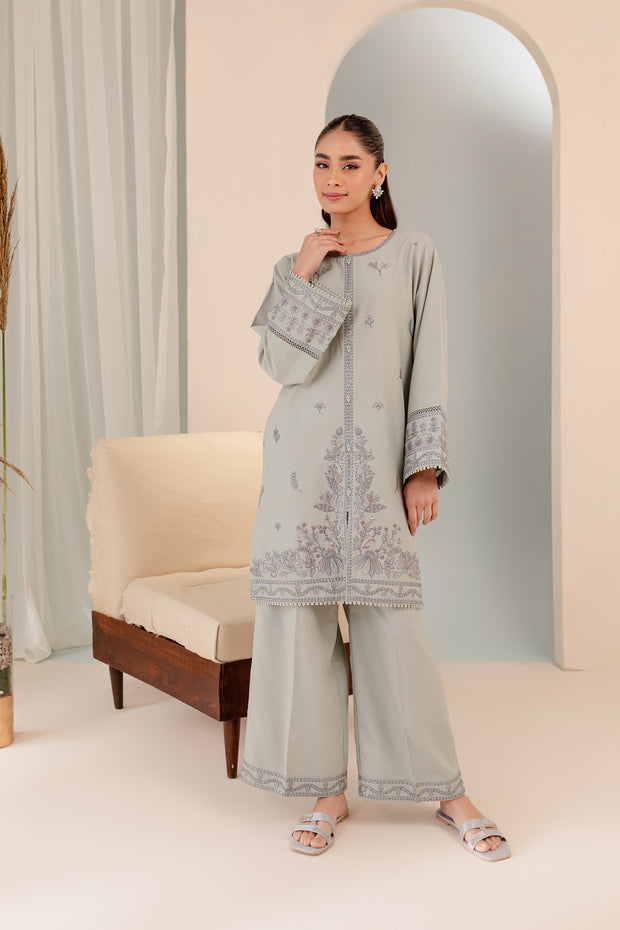 Jisoo 2Pc - Embroidered Karandi Dress - BATIK
