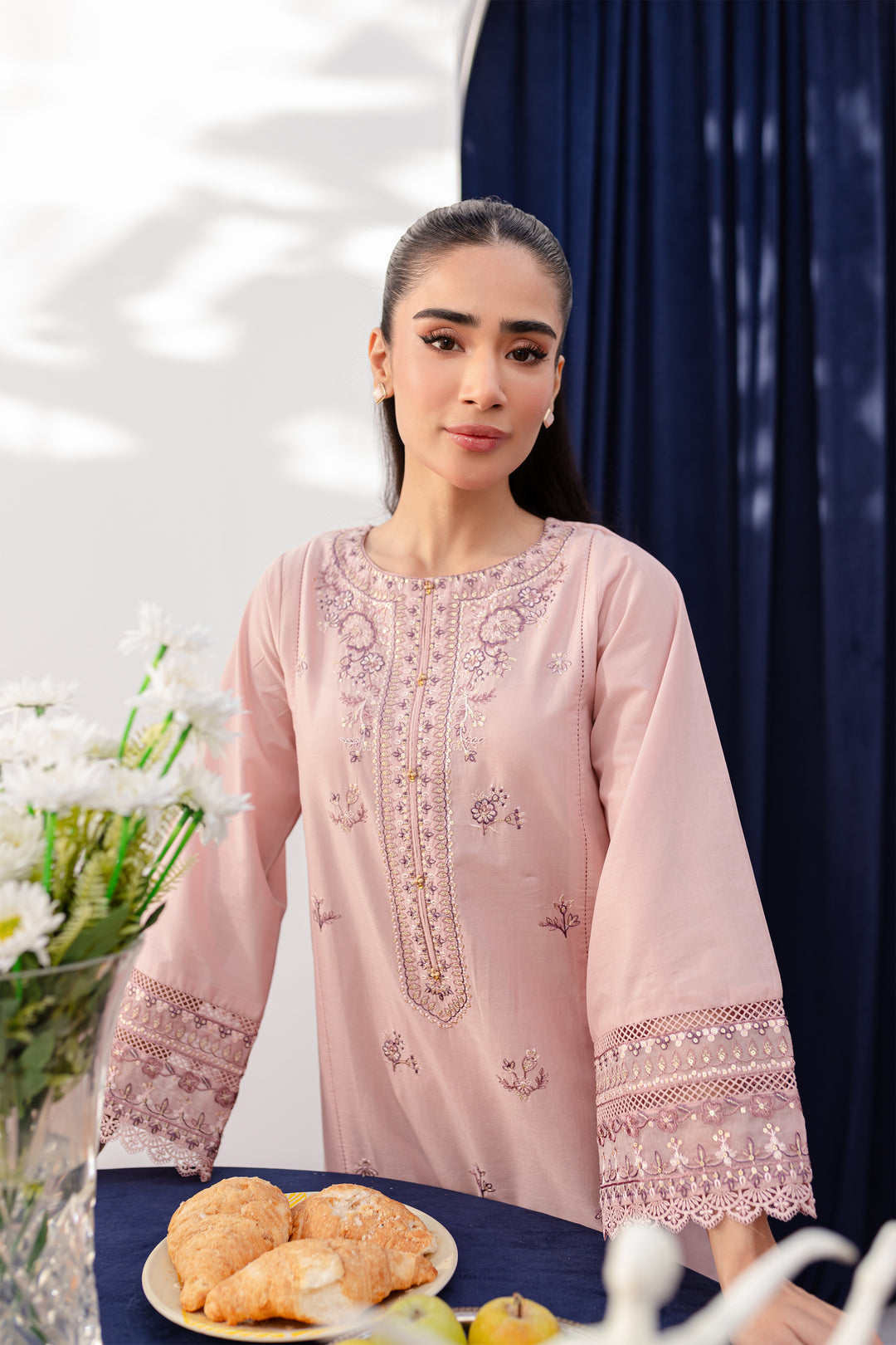 Asher 2Pc - Embroidered Lawn Dress - BATIK