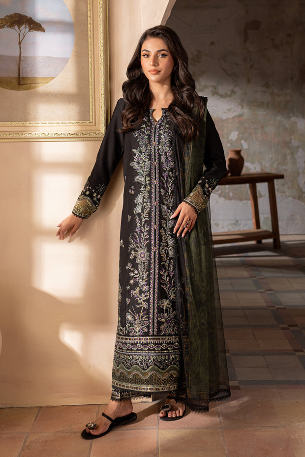 Venecia 3Pc - Embroidered Khaddar Dress