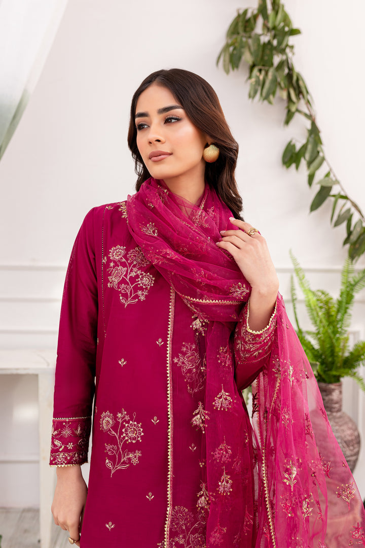 Sakura 3pc - Embroidered Lawn Dress - BATIK