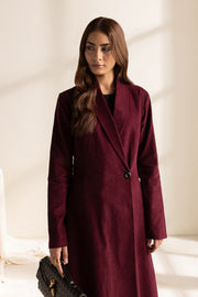 Georgina Burgundy | Long Coat