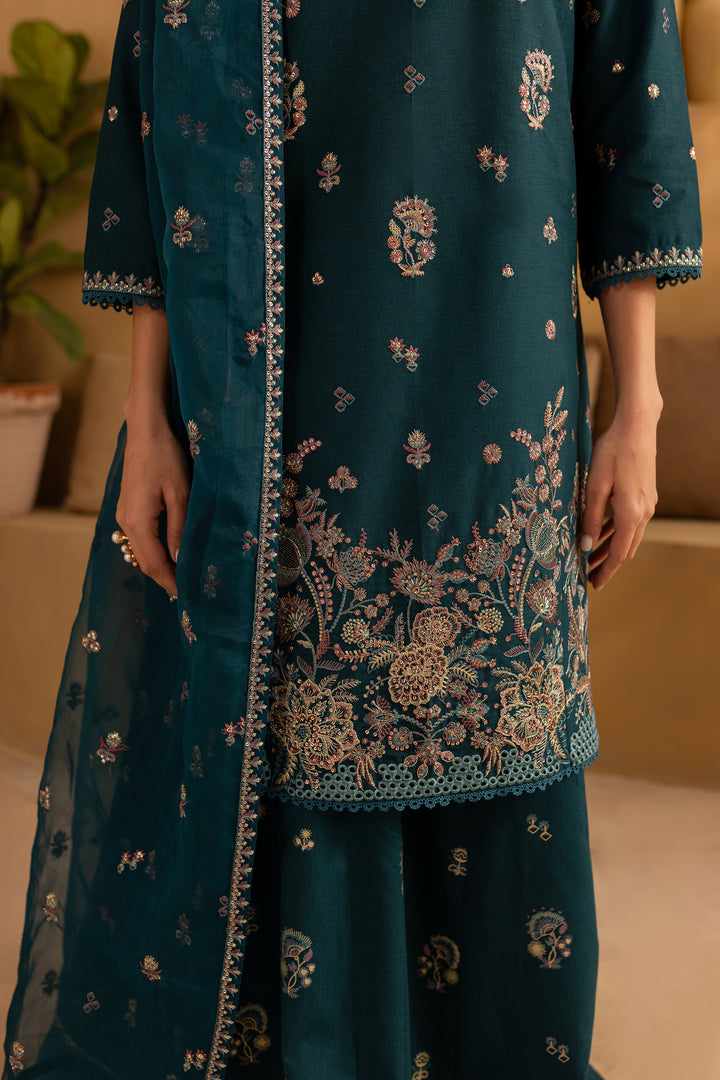 Naira 3Pc - Embroidered Karandi Dress - BATIK