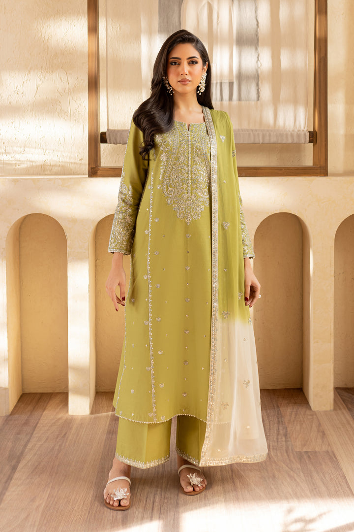 Mileno 3Pc - Embroidered Khaddar Dress - BATIK