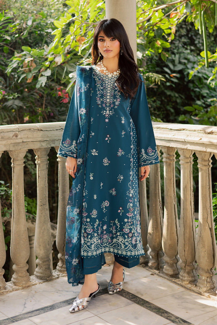 Moroccon 3Pc - Embroidered Khaddar Dress