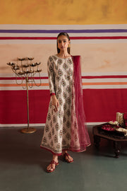 Jahan'Aara 3Pc - Printed Lawn Dress - BATIK