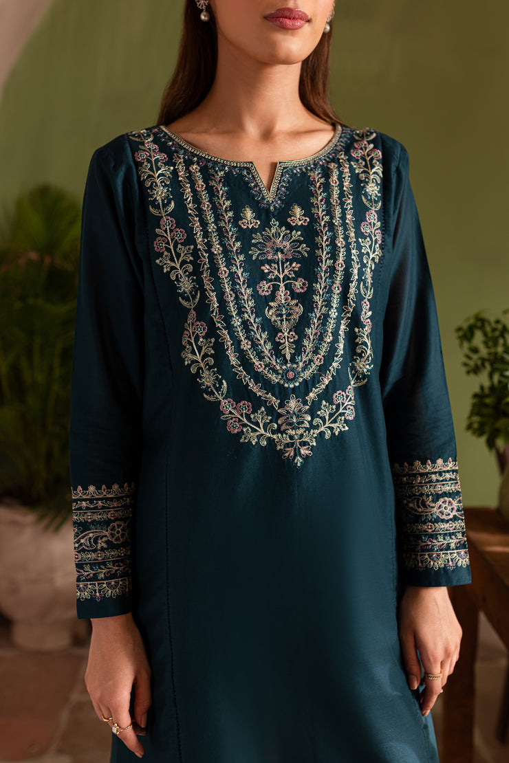 Aqua Pearl 2Pc - Embroidered Lawn Dress - BATIK