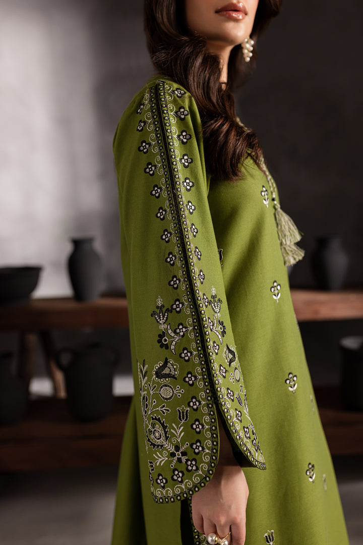 Green Gem 2Pc - Embroidered Khaddar Dress - BATIK