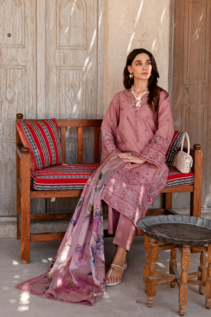 Sham 3Pc - Embroidered Khaddar Dress - BATIK