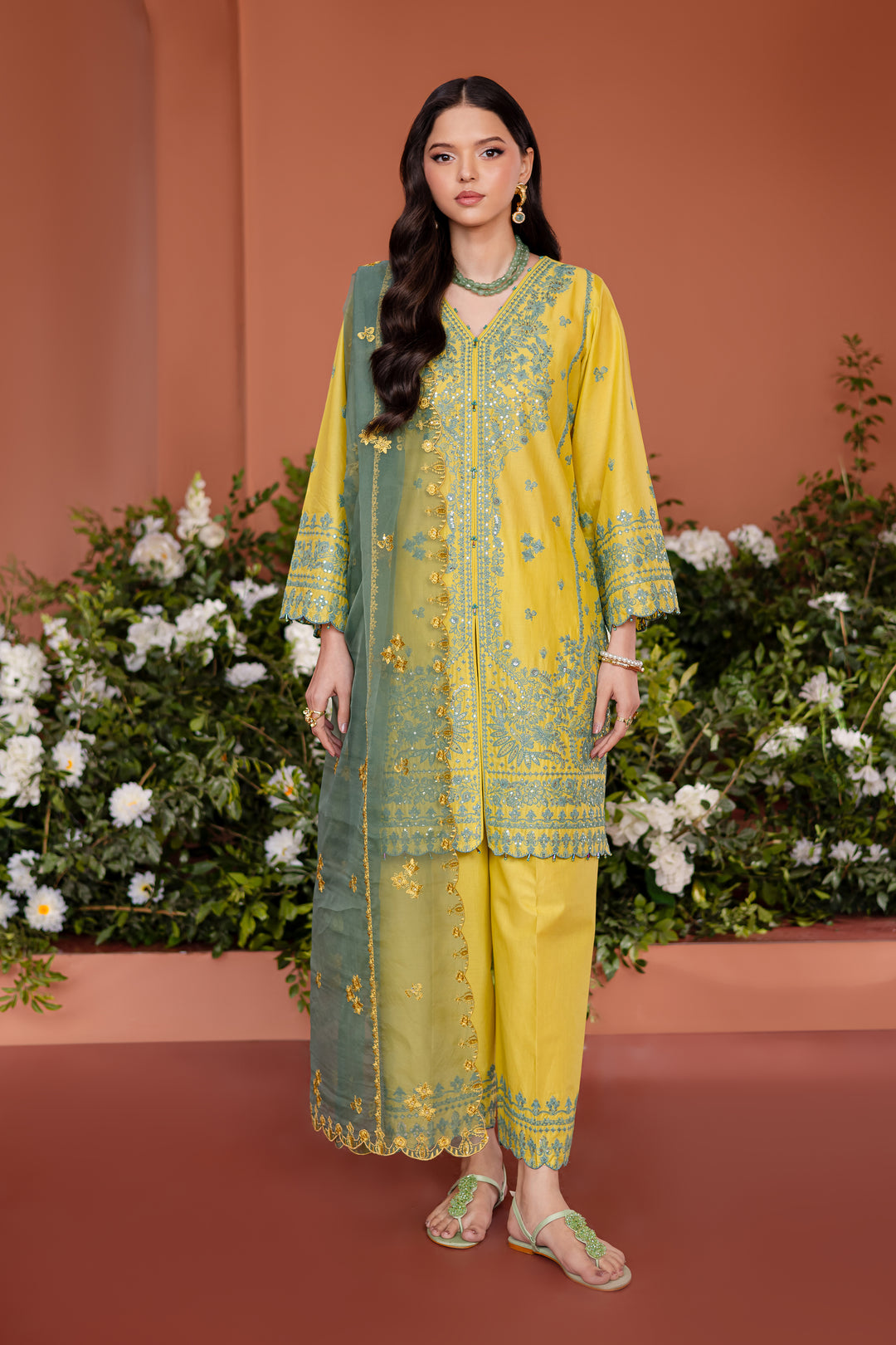 Zane 3Pc - Embroidered Lawn Dress