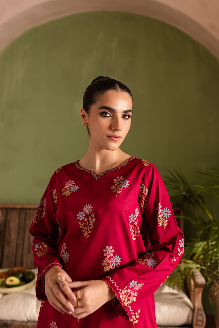 Reeba 2Pc - Embroidered Lawn Dress - BATIK