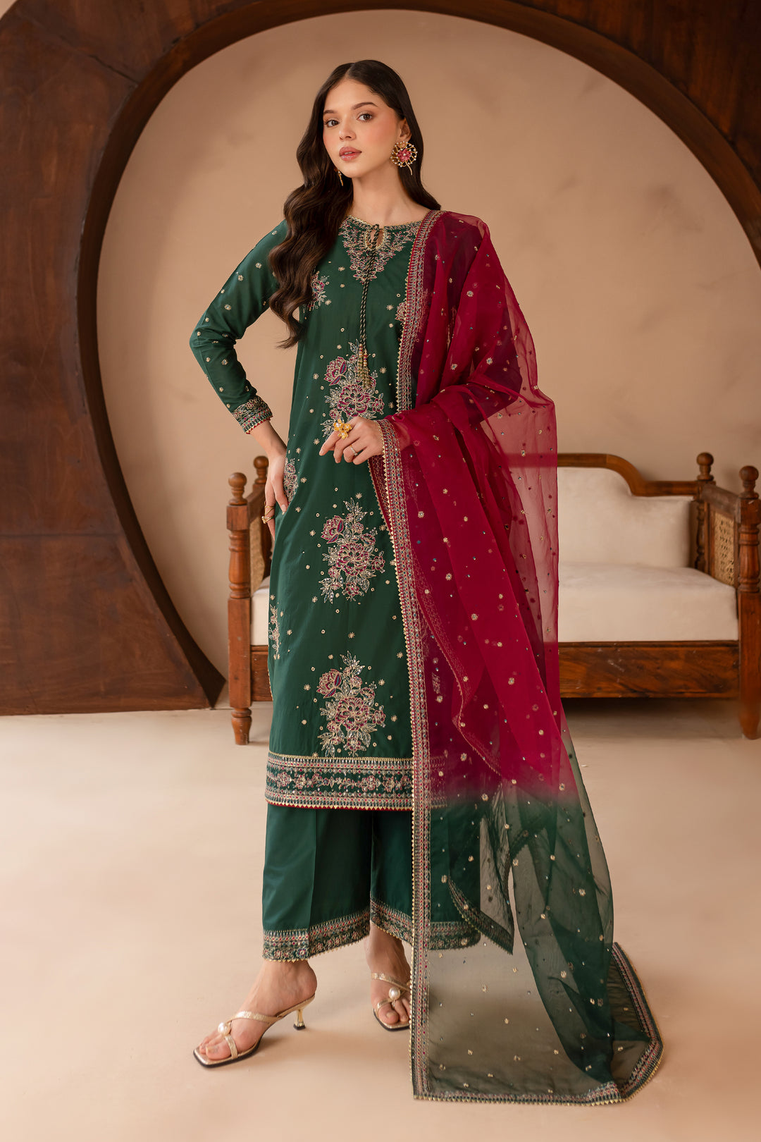 Eymen 3Pc - Embroidered Lawn Dress