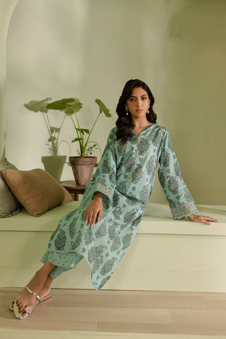 Fris 2Pc - Printed Khaddar Dress