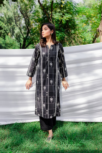 Black Morocco 2Pc - Printed Cambric Dress - BATIK