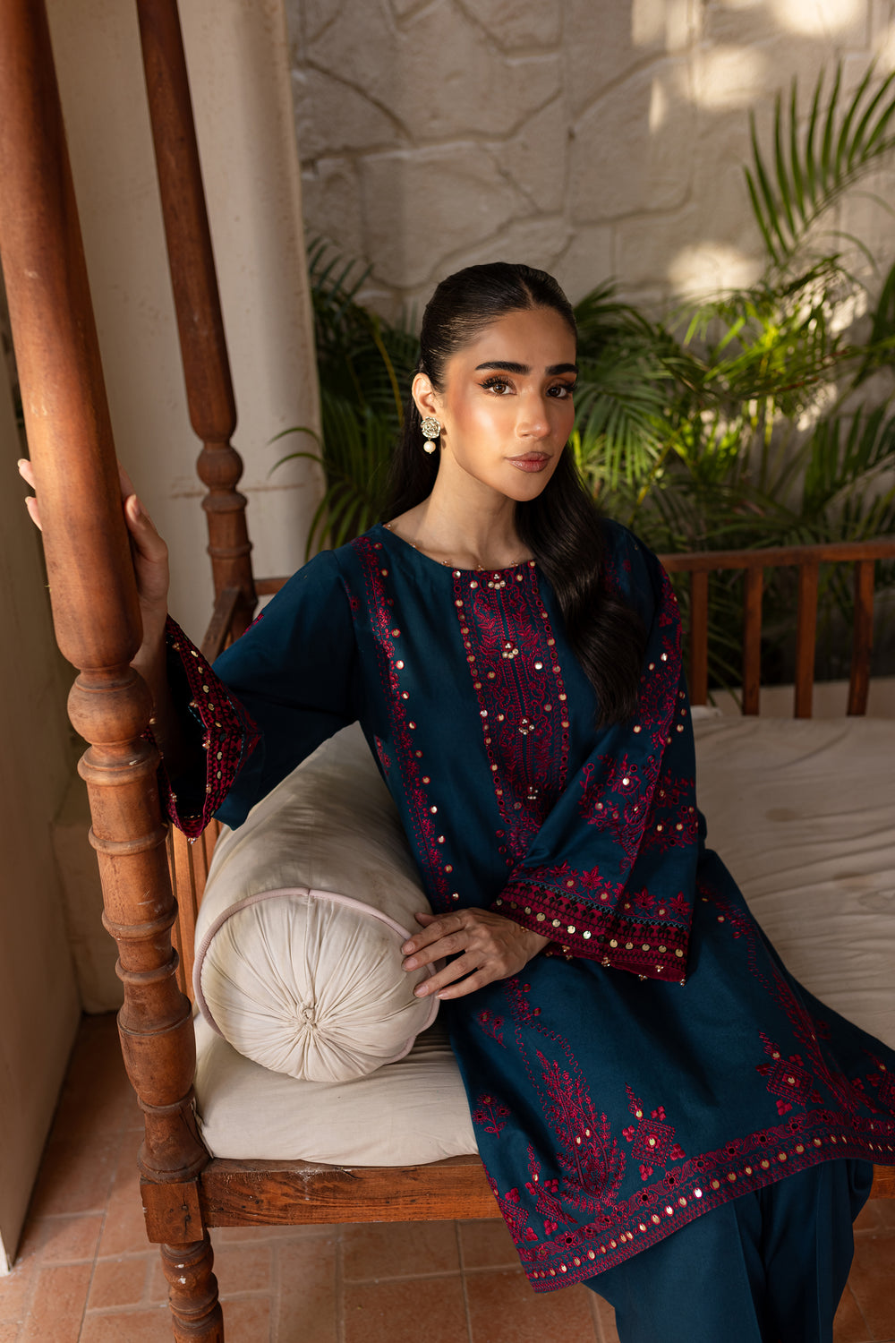 Meeru 2Pc - Embroidered Khaddar Dress - BATIK