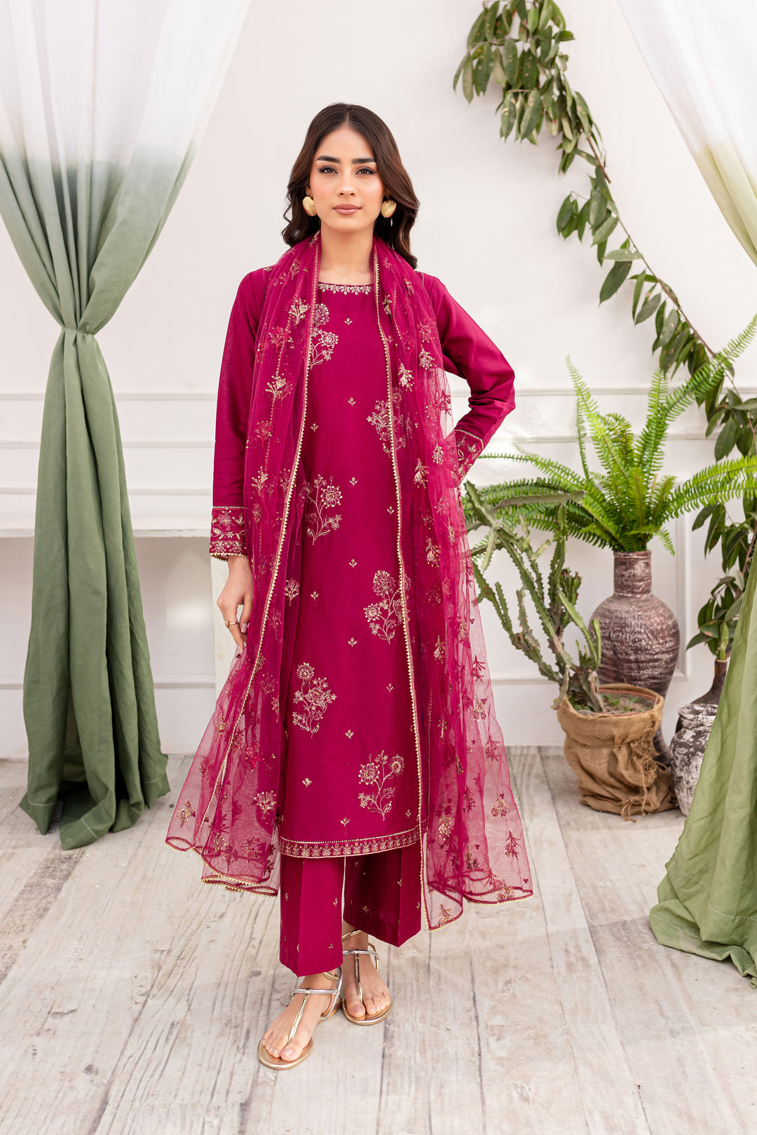 Sakura 3pc - Embroidered Lawn Dress - BATIK