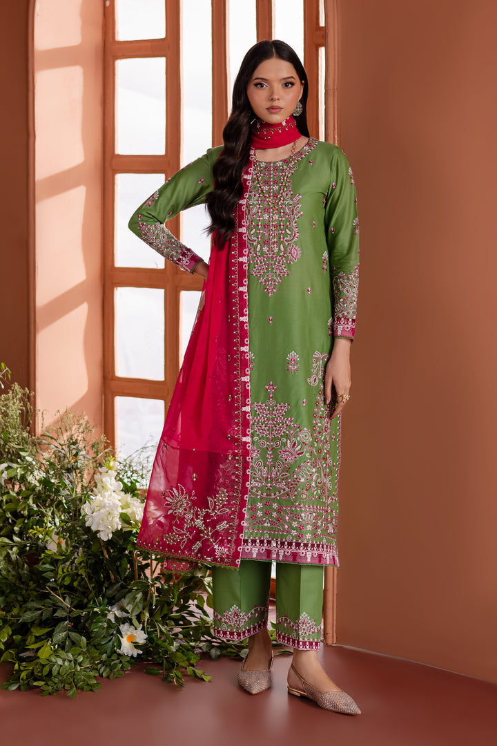 Eirs 3Pc - Embroidered Lawn Dress