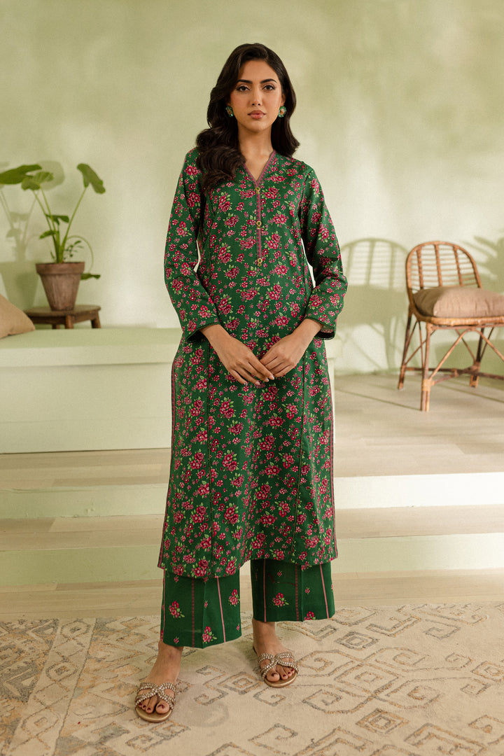 Green Pearl 2pc - Printed Khaddar Dress - BATIK