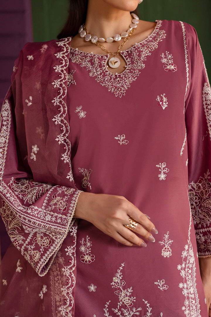 Siara 3Pc - Embroidered Solid Dress - BATIK