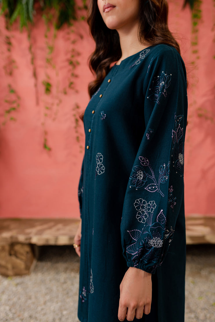 Willow 2Pc - Embroidered Khaddar Dress - BATIK