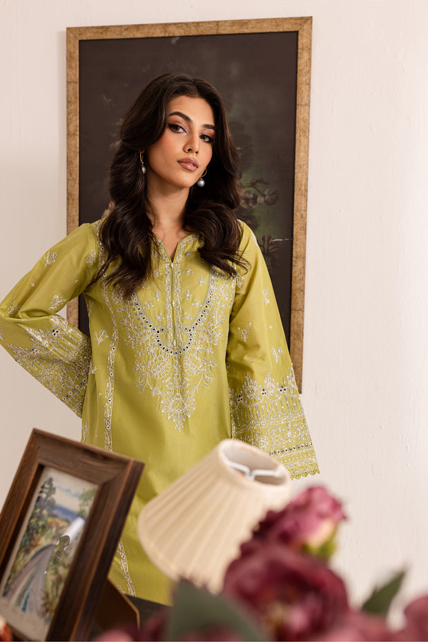 Jade Green 2Pc - Embroidered Lawn Dress
