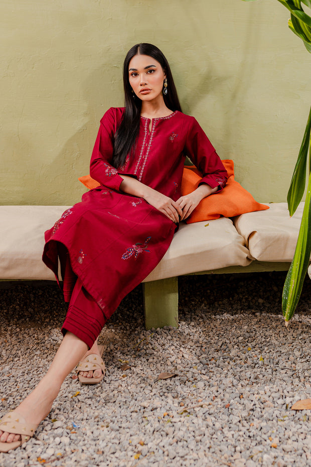 Parel 2Pc - Embroidered Khaddar Dress - BATIK