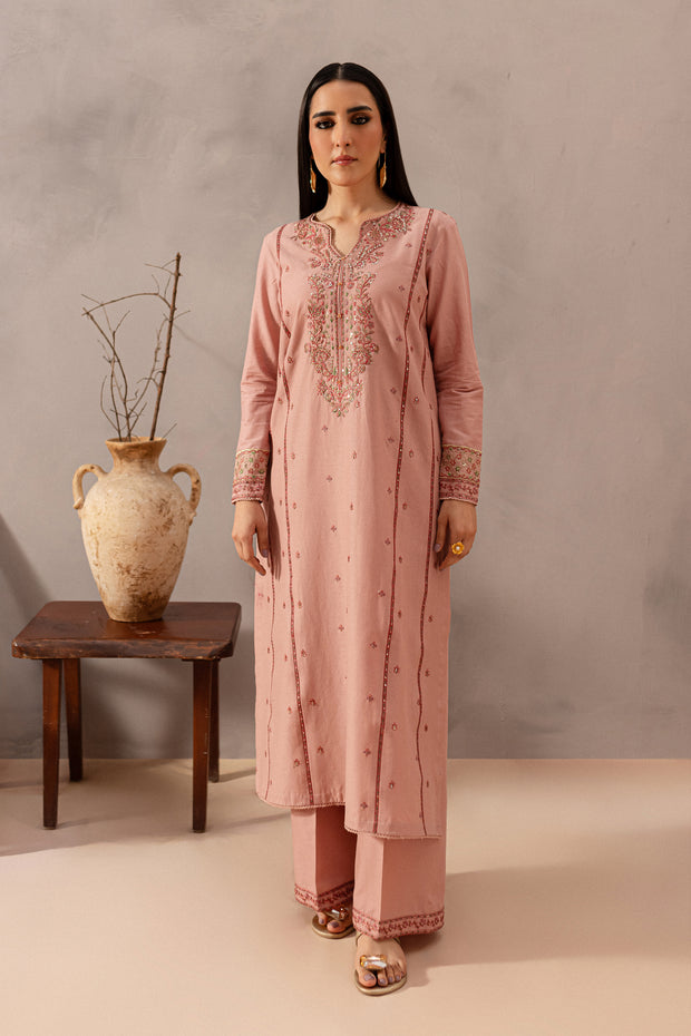 Flamingo 2Pc - Embroidered Khaddar Dress - BATIK