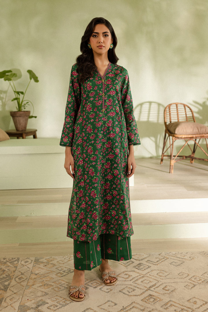 Green Pearl 2pc - Printed Khaddar Dress - BATIK