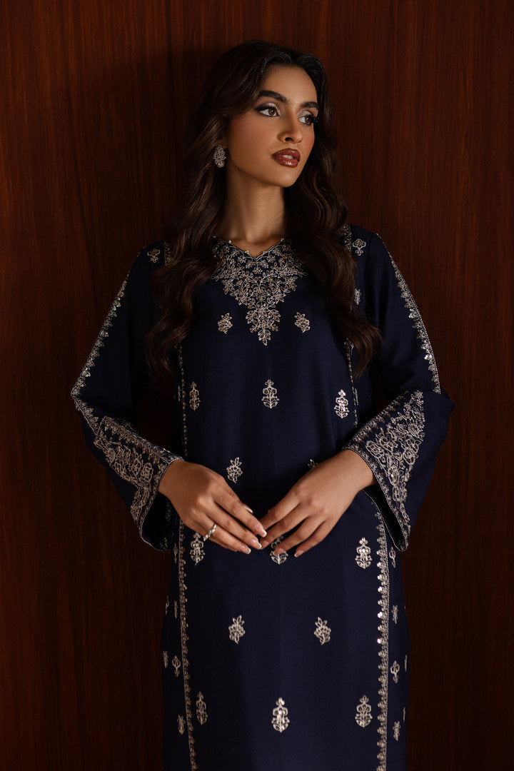 Sheen 2Pc - Embroidered Karandi Dress - BATIK