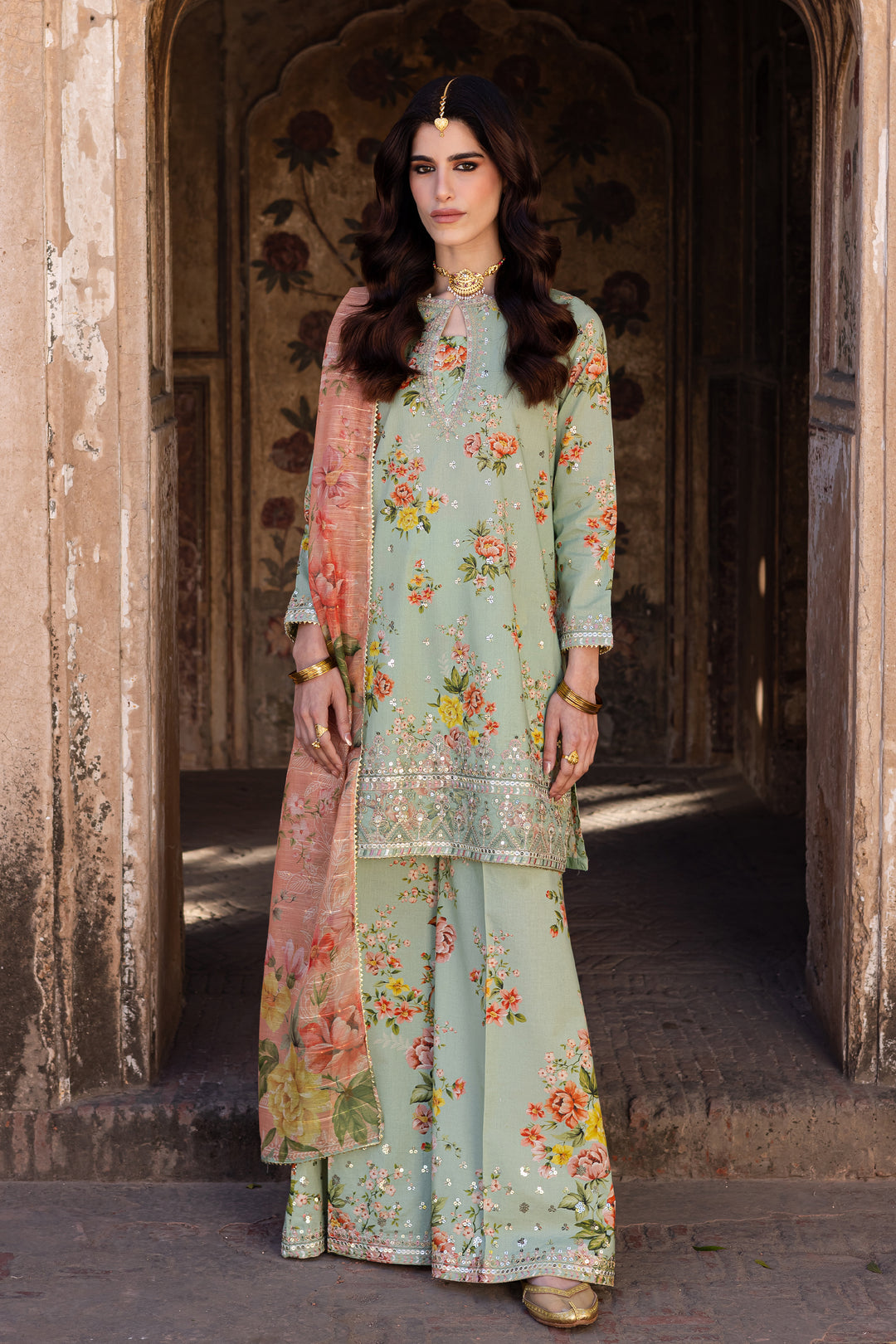 Kinara 3Pc- Printed Lawn Dress