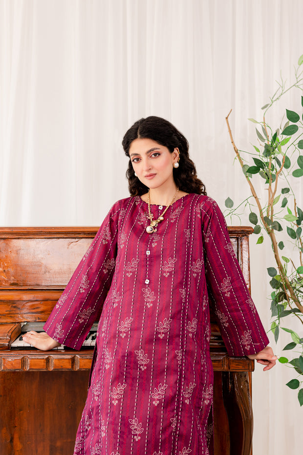 Dig. Maroon Esvat 2Pc - BATIK