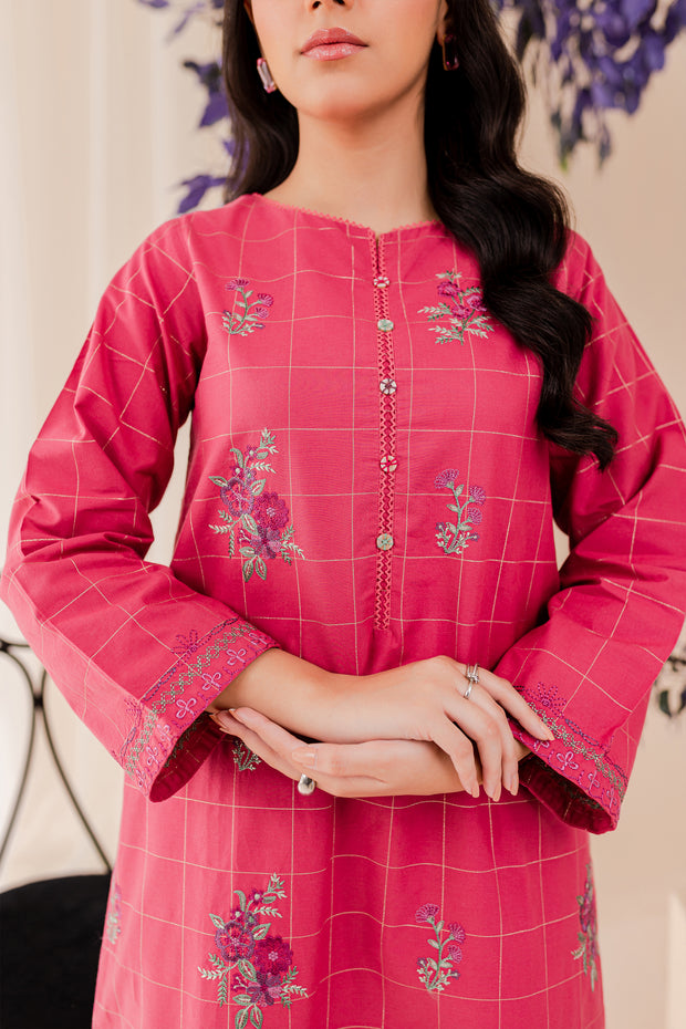 Fira 2Pc - Embroidered Jacquard Dress - BATIK