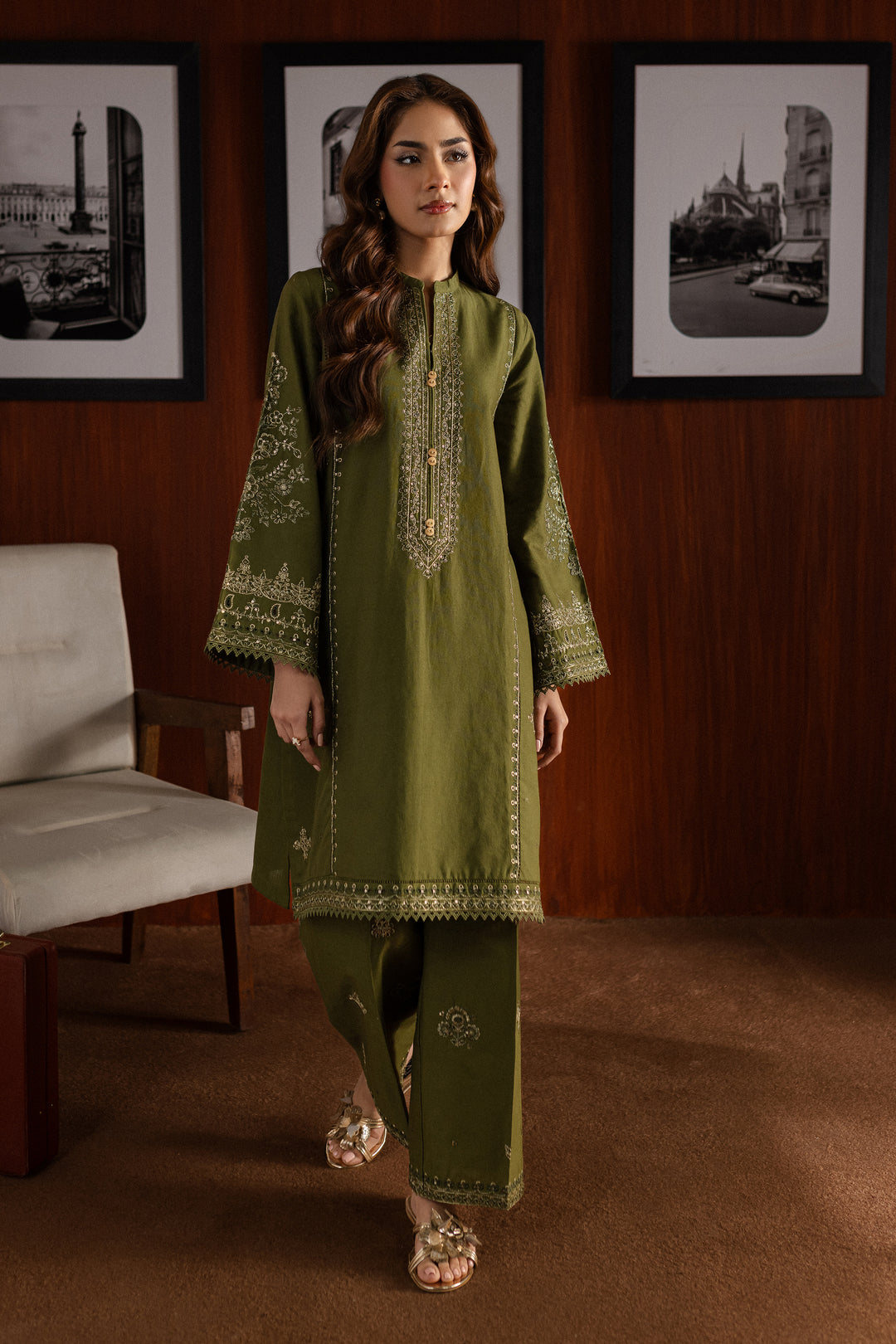 Chicago 2Pc - Embroidered Khaddar Dress - BATIK