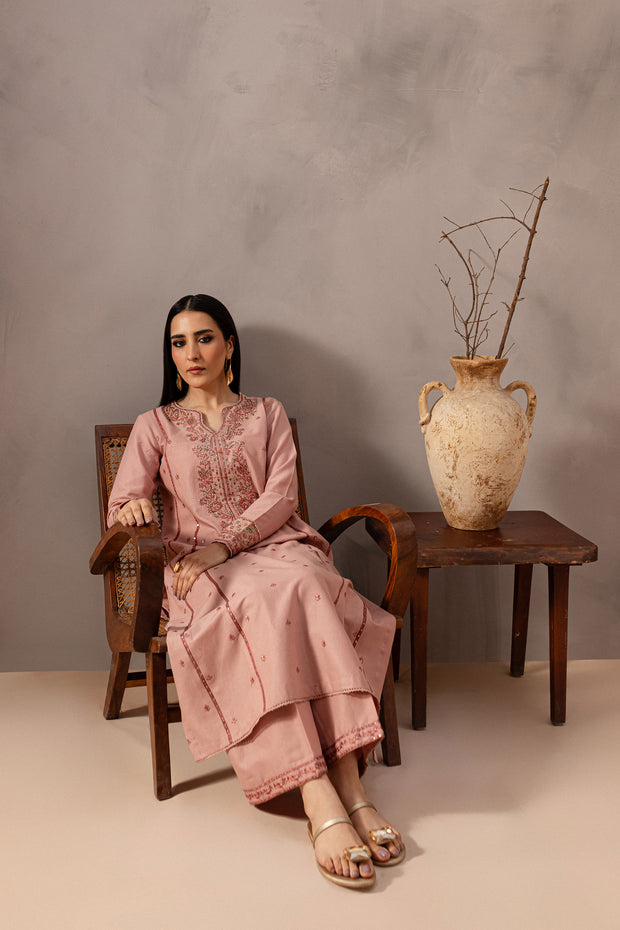 Flamingo 2Pc - Embroidered Khaddar Dress - BATIK