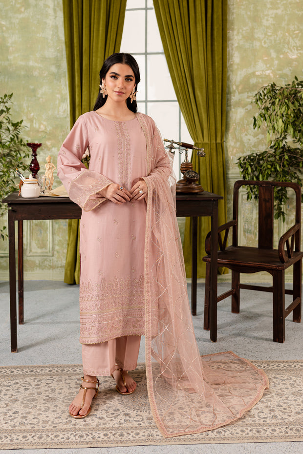 Riva 3Pc - Embroidered Lawn Dress