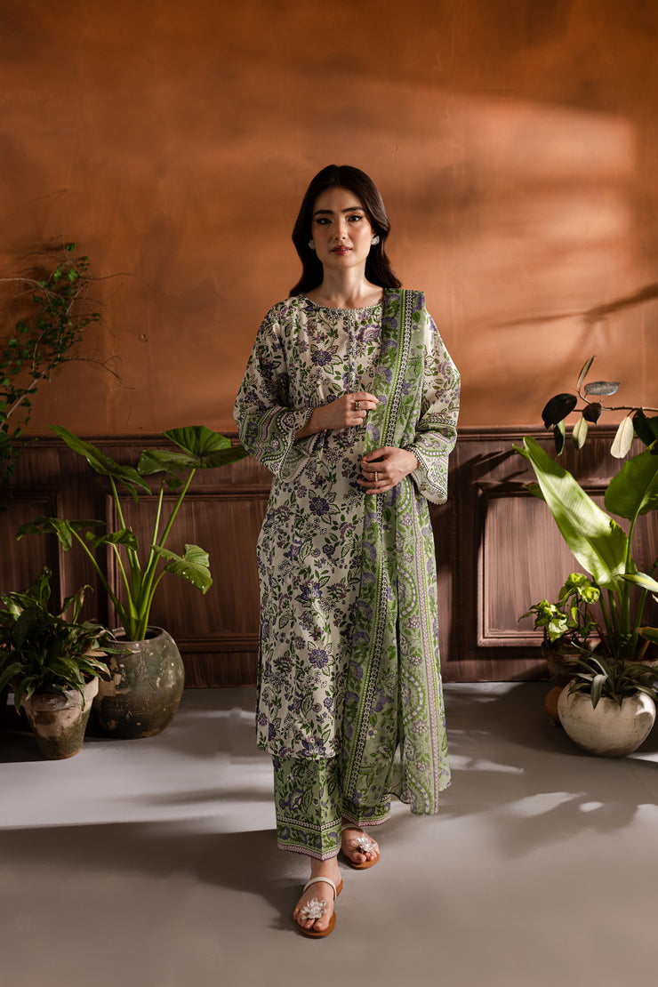 Parisa 3Pc - Printed Lawn Dress - BATIK