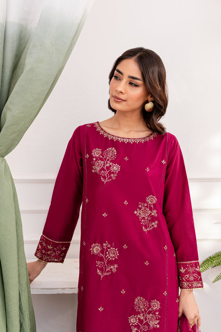 Sakura 3pc - Embroidered Lawn Dress - BATIK