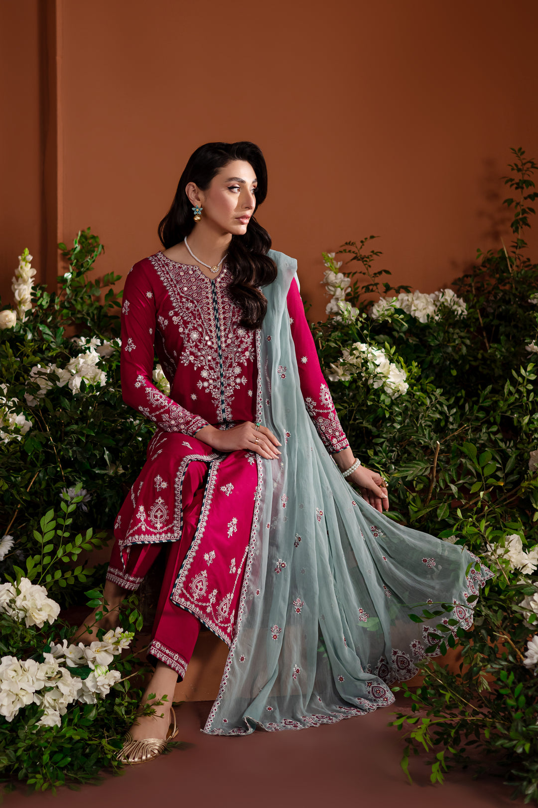 Juno 3Pc - Embroidered Lawn Dress