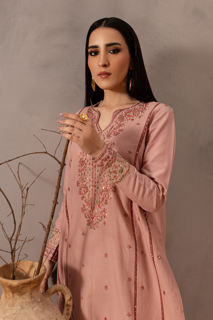 Flamingo 2Pc - Embroidered Khaddar Dress - BATIK