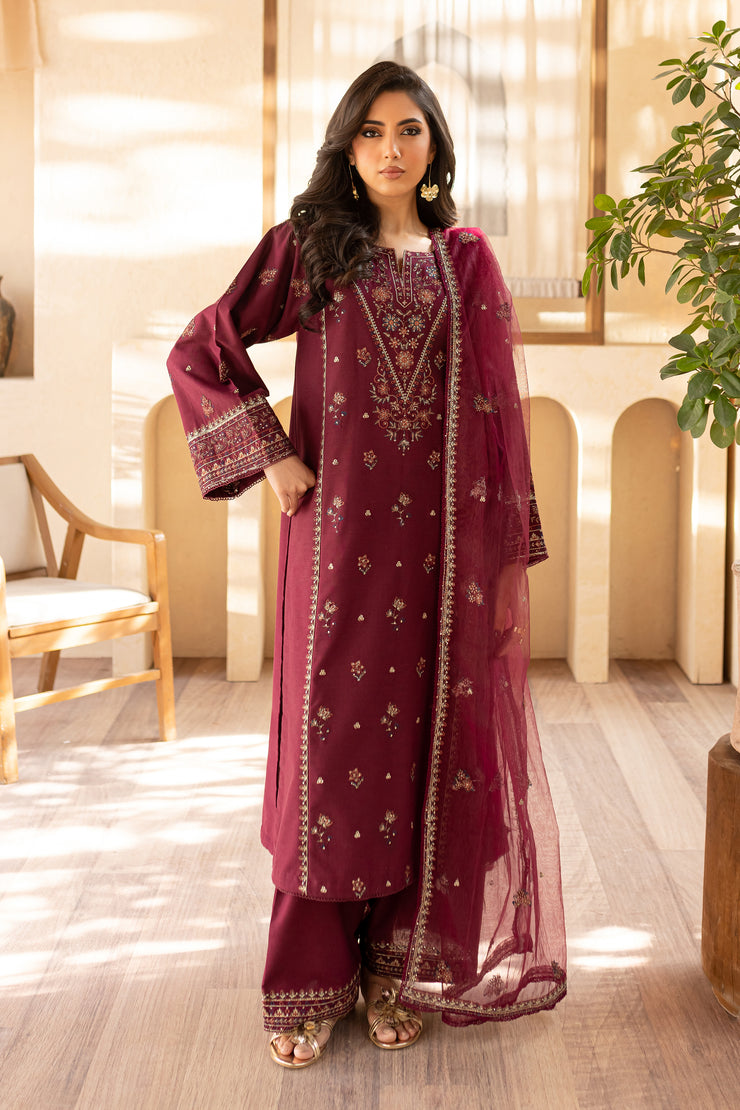 Reed 3Pc - Embroidered Karandi Dress