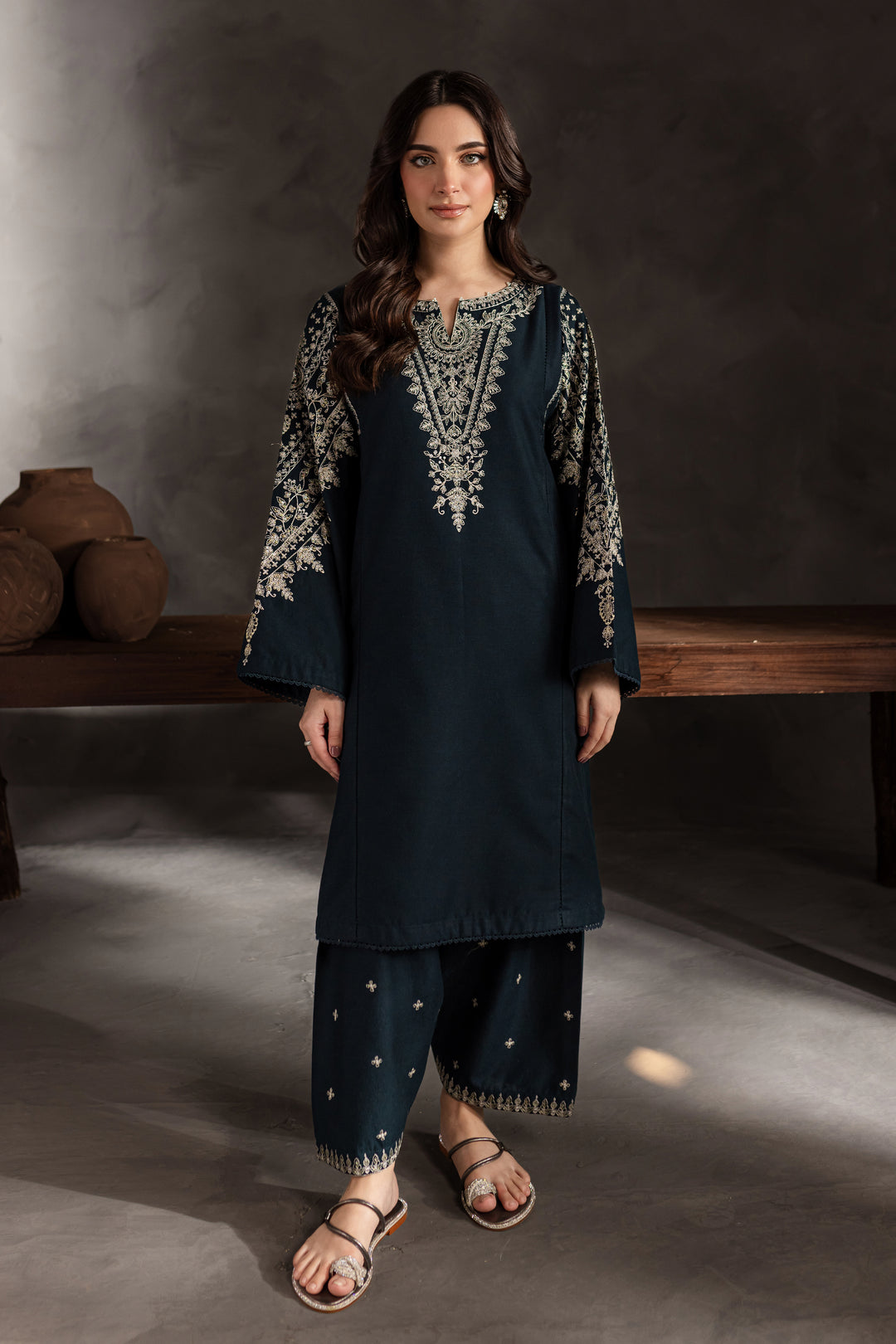 Berry Mandala 2Pc - Embroidered Karandi Dress - BATIK