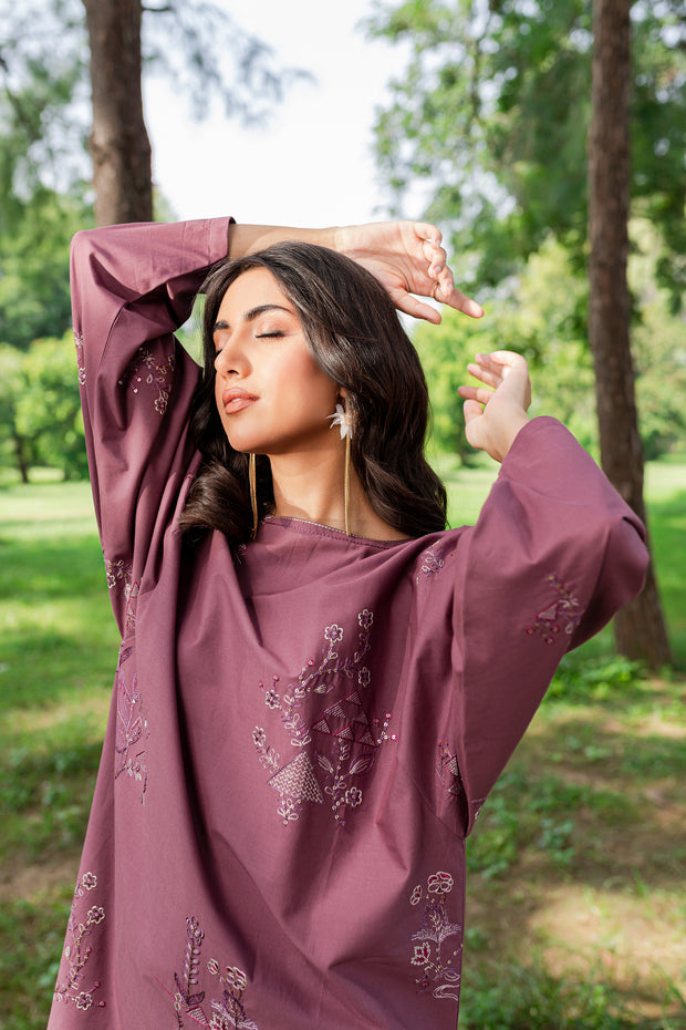 Frost 2Pc -  Embroidered Cambric Dress - BATIK