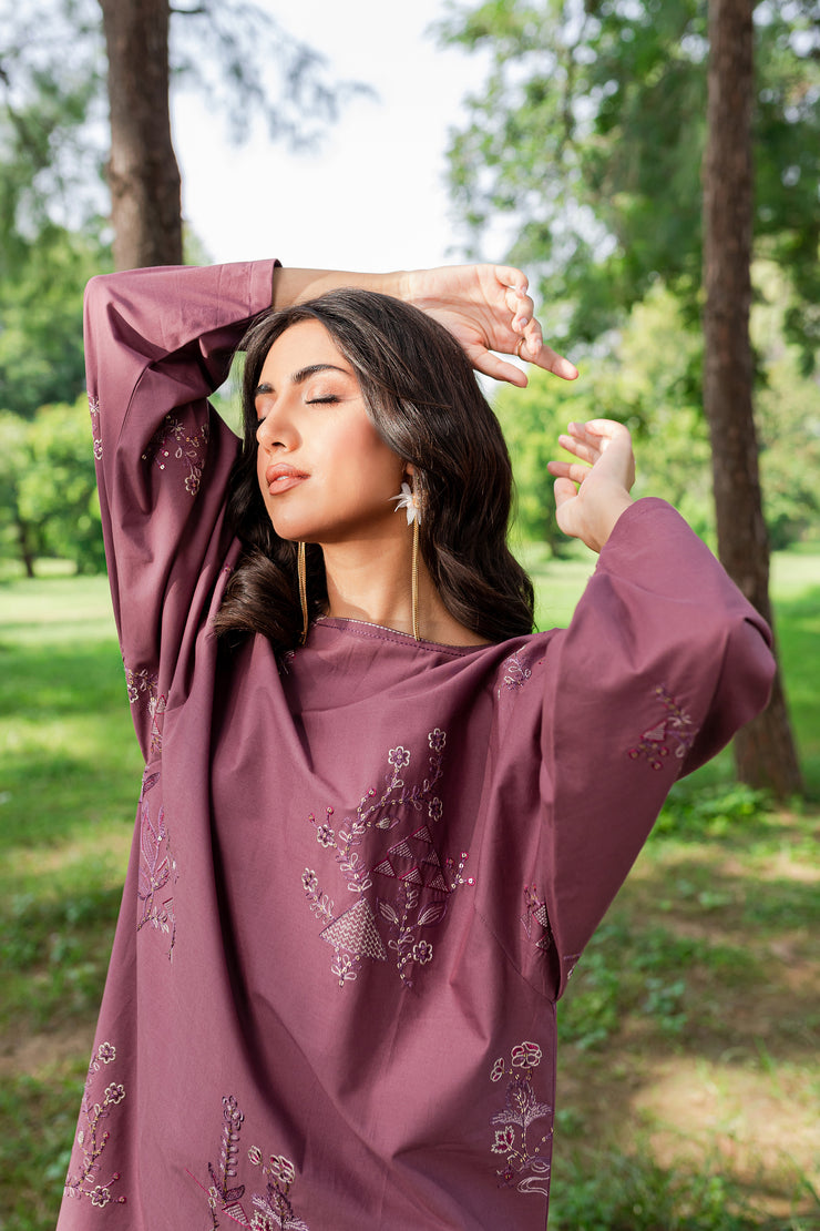 Frost 2Pc -  Embroidered Cambric Dress - BATIK