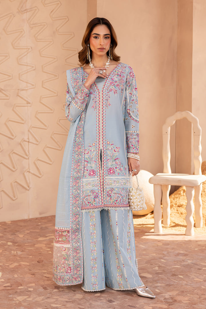 Emeera 3Pc - Embroidered Luxe Pret