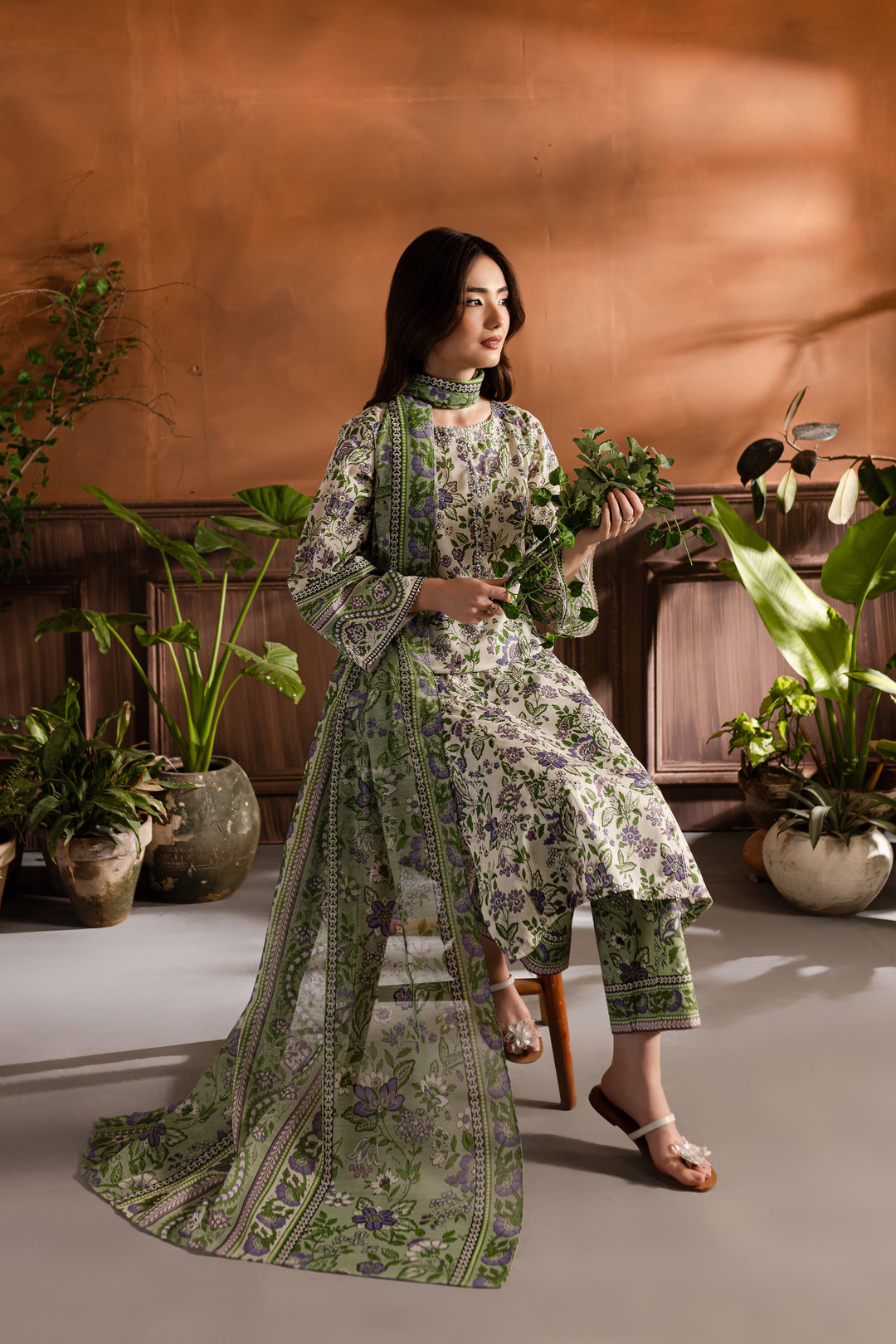 Parisa 3Pc - Printed Lawn Dress - BATIK