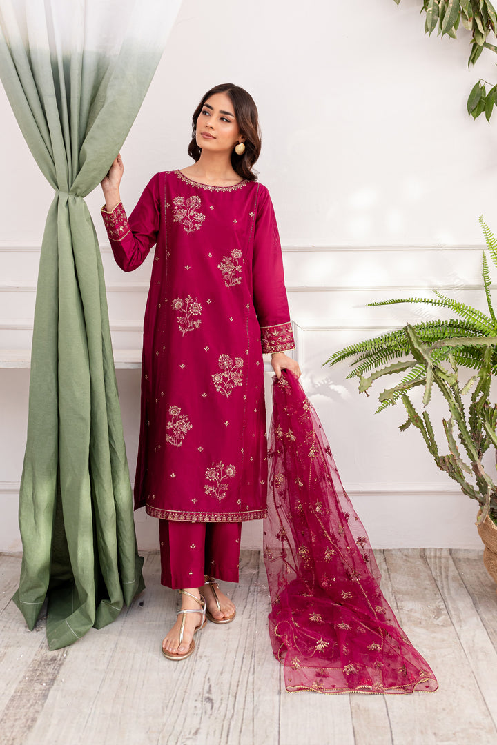 Sakura 3pc - Embroidered Lawn Dress - BATIK