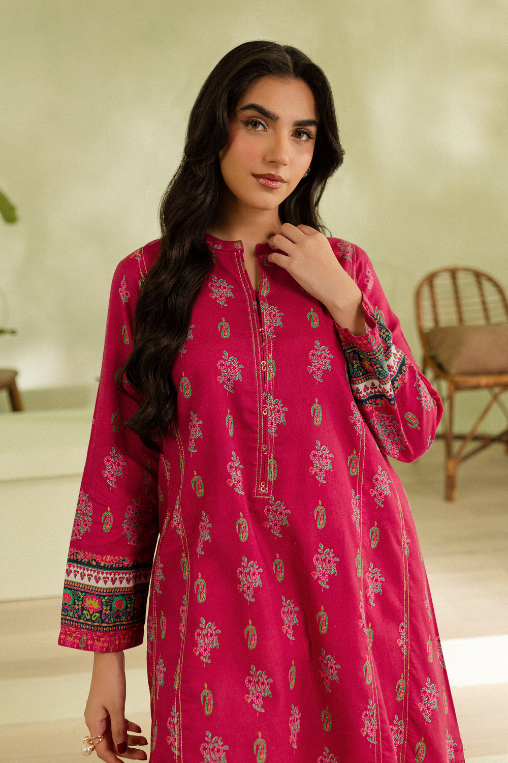 Ayna 2Pc - Printed Khaddar Dress - BATIK