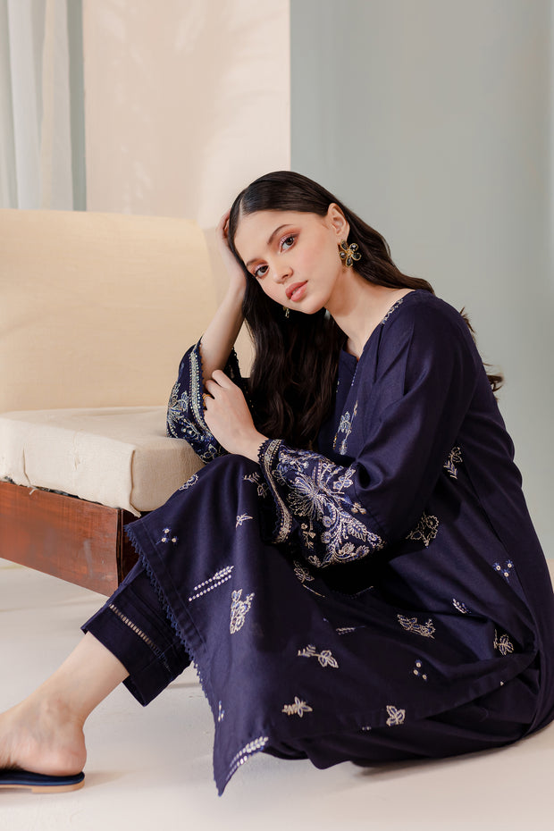 Raina 2Pc - Embroidered Karandi Dress - BATIK